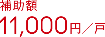 補助額11,000円／戸